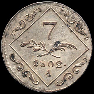 Reverse - Austria - 7 Kreutzer 1802