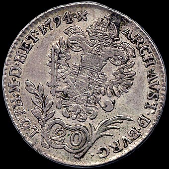 Reverse - Austria - 20 Kreuzer 1794