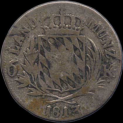 Reverse - Bavaria - 6 Kreuzer - 1813