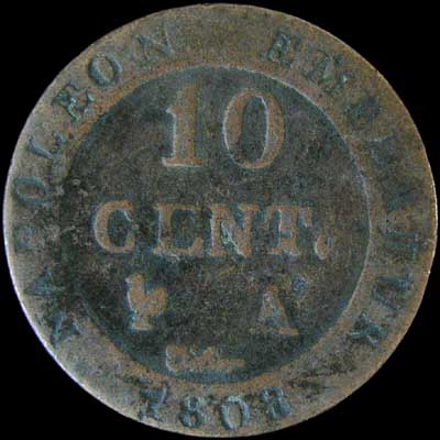 Reverse - France - 10 Centimes 1808