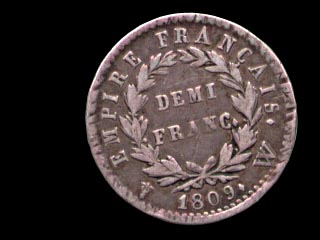 Reverse - France - Demi Franc - 1809