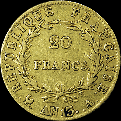 Reverse - France - 20 Francs - 1805