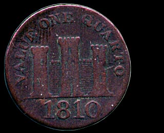 Obverse - Gibraltar - 1 Quarto - 1810