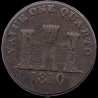 Obverse - Gibralter - 1 Quarto - 1810