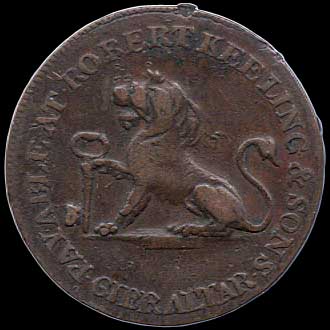 Reverse - Gibraltar - 1 Quarto - 1810