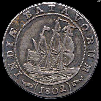 Obverse - Batavian Republic East Indies - 1/2 Florin (1802)