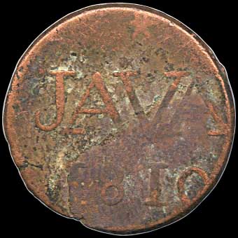 Reverse - Napoleonic East Indies - 1 Duit (1810)