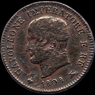 Obverse - Kingdom of Napoleon - 1 Centesimo (1808)