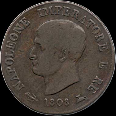 Obverse - Kingdom of Napoleon - 1 Soldo (1808)