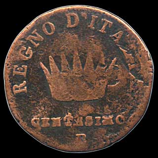 Reverse - Kingdom of Napoleon - 1 Centesimo (1808)