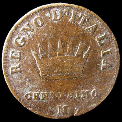 Reverse - Kingdom of Napoleon - 1 Centesimo (1808)