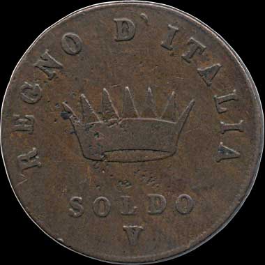 Reverse - Kingdom of Napoleon - 1 Soldo (1808)