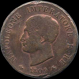 Obverse - Kingdom of Napoleon - 1 Soldo (1809)