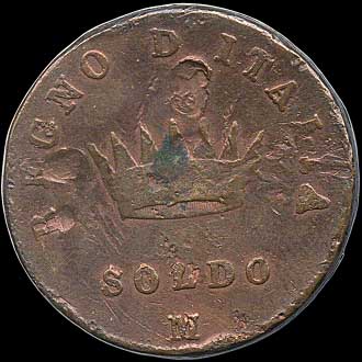 Reverse - Kingdom of Napoleon - 1 Soldo (1809)