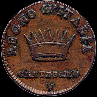 Reverse - Kingdom of Napoleon - 1 Centesimo (1813)