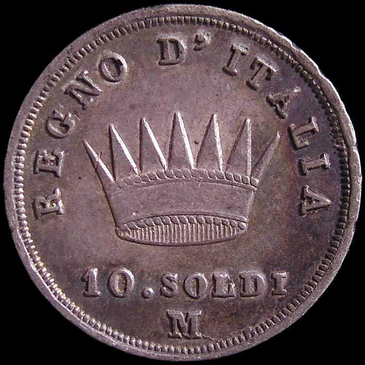 Reverse - Kingdom of Napoleon - 10 Soldi (1813)