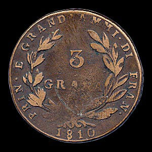 Reverse - Naples - 3 Grana - 1810