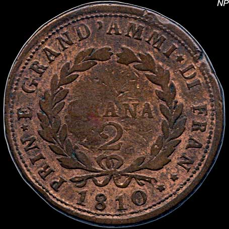 Reverse - Naples - 2 Grana - 1810