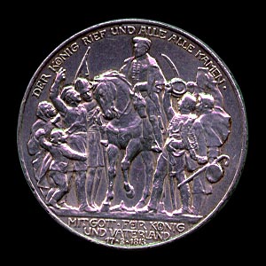 Reverse - Prussia - 3 Mark - 1913
