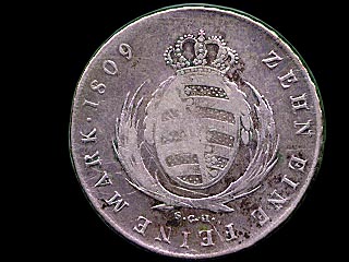 Reverse - Saxony - 1 Taler - 1809