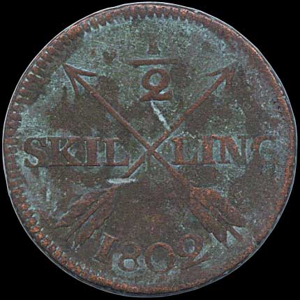 Obverse - Sweden - 1/2 Skilling 1802