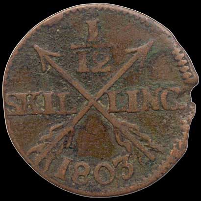 Reverse - Sweden - 1/12 Skilling 1803