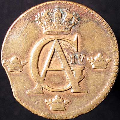 Obverse - Sweden - 1/2 Skilling 1809