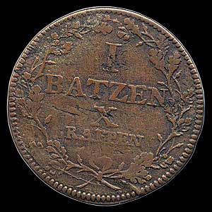 Reverse - Swiss - 1 Batzen - 1807