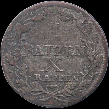 Reverse - Swiss - 1 Batzen - 1808