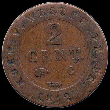 Reverse - Westphalia - 1812 - 2 Centimes