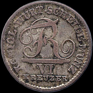 Obverse - Wurttemberg - 6 Kreuzer - 1808