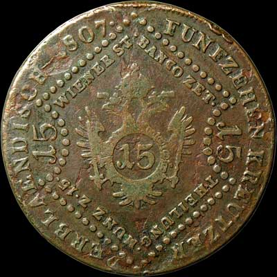 Reverse - Austria - 15 Kreutzer 1807
