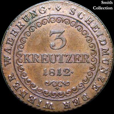 Reverse - Austria - 3 Kreutzer 1812