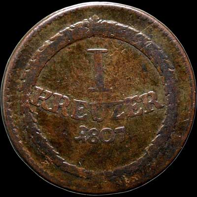 Reverse - Baden - 1 Kreuzer  (1808)