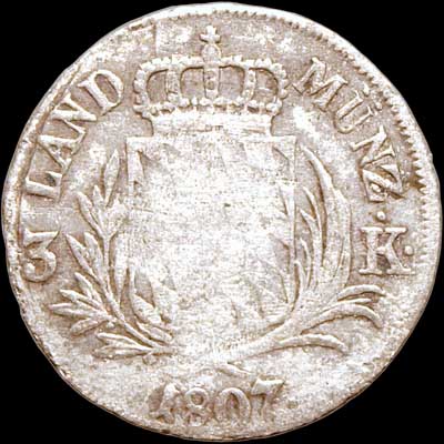 Reverse - Bavaria - 3 Kreuzer - 1807
