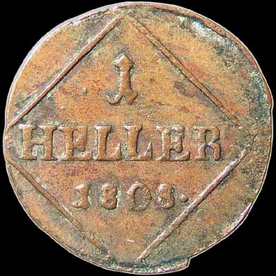 Reverse - Bavaria - 1 Heller - 1808