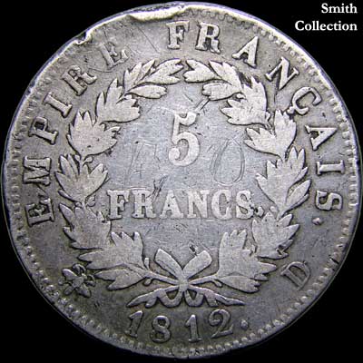 Reverse - France - 5 Francs 1812