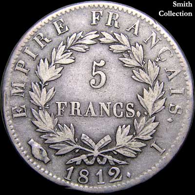 Reverse - France - 5 Francs 1812