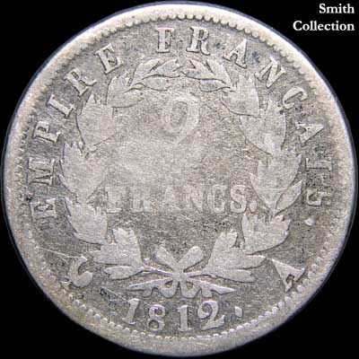 Reverse - France - 2 Francs - 1812