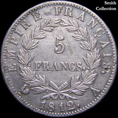 Reverse - France - 5 Francs 1812