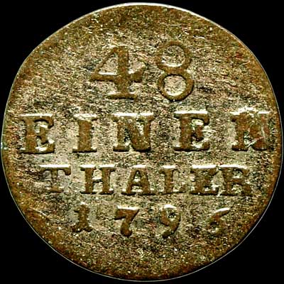 Reverse - Anhalt-Bernburg - 1/48 Thaler 1796