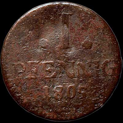 Reverse - Hesse-Darmstadt - 1805 - 1 Pfennig