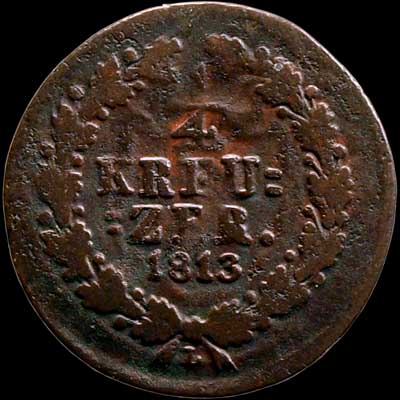 Reverse - Nassau-Weilbourg - 1/4 Kreuzer - 1813