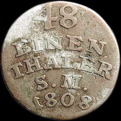 Reverse - Saxe - Weimar - Eisenach - 1808